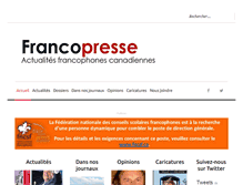 Tablet Screenshot of francopresse.ca